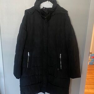 Nine West Women's Classic Black Puffer Coat